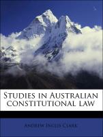 Studies in Australian Constitutional Law