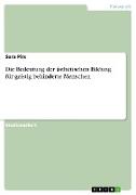 Die Bedeutung der ästhetischen Bildung für geistig behinderte Menschen