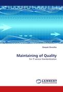 Maintaining of Quality