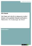 Die Frage nach der Bedeutung asketischer Ideale am Beispiel der Künstler in Friedrich Nietzsches "Zur Genealogie der Moral"