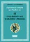 TEMAS PARTICULARES DE FILOSOFIA Y TEOLOGIA