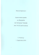 Gesammelte Quellen zur Biographie der Schweizer Tierärzte des 19. & 20. Jahrhunderts