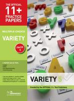 11+ Practice Papers, Variety Pack 5 (Multiple Choice)