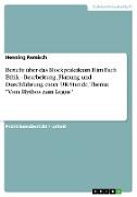 Bericht über das Blockpraktikum B im Fach Ethik - Bearbeitung, Planung und Durchführung einer UR-Stunde, Thema: "Vom Mythos zum Logos"