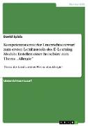 Kompetenzorientierter Unterrichtsentwurf zum ersten Lernbaustein des E¿Learning Moduls: Erstellen einer Broschüre zum Thema ,,Allergie¿¿