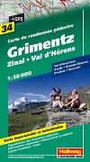 Grimentz, Zinal, Val d'Hérens Wanderkarte Nr. 34, 1:50 000