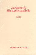 Zeitschrift für Rechtspolitik - Einbanddecke 2010