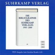 Die Bibliographie des Suhrkamp Verlages 1950–2000
