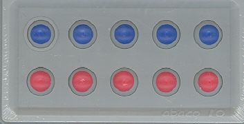 Abaco 10-tricolor. rot/blau