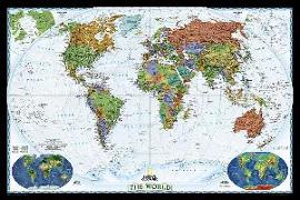 National Geographic World Wall Map - Decorator - Laminated (46 X 30.5 In)