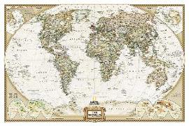 National Geographic World Wall Map - Executive - Laminated (46 X 30.5 In)