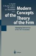 Modern Concepts of the Theory of the Firm