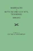 Marriages of Rutherford County, Tennessee, 1804-1872