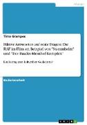 Fiktive Antworten auf reale Fragen: Die RAF im Film am Beispiel von "Stammheim" und "Der Baader-Meinhof-Komplex"