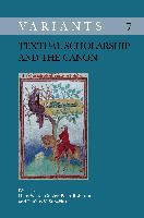 Textual Scholarship and the Canon