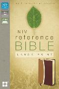 NIV, Reference Bible, Large Print, Leathersoft, Tan/Burgundy, Red Letter Edition