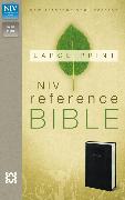 NIV, Reference Bible, Large Print, Leather-Look, Black, Red Letter Edition
