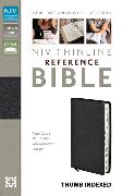 NIV, Thinline Reference Bible, Bonded Leather, Black, Indexed, Red Letter Edition