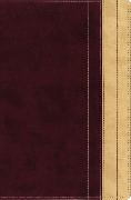 NIV, Thinline Reference Bible, Large Print, Leathersoft, Burgundy/Tan, Red Letter Edition