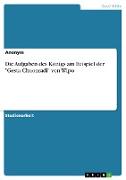 Die Aufgaben des Königs am Beispiel der "Gesta Chuonradi" von Wipo