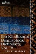 Ibn Khallikan's Biographical Dictionary, Volume IV