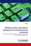 Whither online education? Auditing the entrepreneurial university