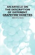 An Article on the Description of Different Grapevine Varieties