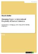 Managing People in International Hospitality &Tourism Industries
