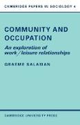 Community and Occupation