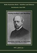 Georg Freiherr von Hertling: Historische Beiträge zur Philosophie