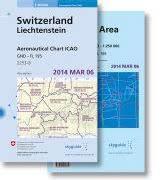 Aeronautical Chart ICAO Switzerland - Liechtenstein / Aero Chart ICAO Zurich Area + Geneva