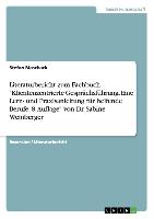 Literaturbericht zum Fachbuch "Klientenzentrierte Gesprächsführung. Eine Lern- und Praxisanleitung für helfende Berufe. 8. Auflage" von Dr. Sabine Weinberger