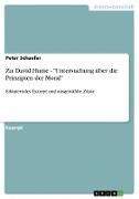 Zu: David Hume - "Untersuchung über die Prinzipien der Moral"