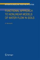 Functional Approach to Nonlinear Models of Water Flow in Soils