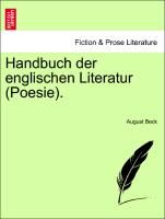 Handbuch der englischen Literatur (Poesie). Erste Band