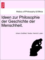 Ideen Zur Philosophie Der Geschichte Der Menschheit