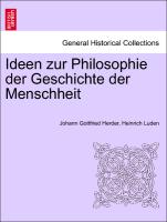 Ideen Zur Philosophie Der Geschichte Der Menschheit