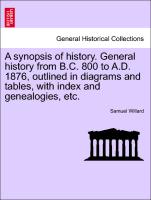 A Synopsis of History. General History from B.C. 800 to A.D. 1876, Outlined in Diagrams and Tables, with Index and Genealogies, Etc