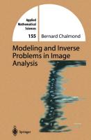 Modeling and Inverse Problems in Imaging Analysis