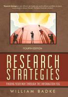 Research Strategies: Finding Your Way Through the Information Fog