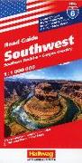 Southwest, Southern Rockies, Canyon Country Strassenkarte 1:1 Mio, Road Guide Nr. 6