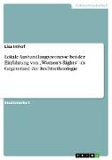 Lokale Aushandlungsprozesse bei der Einführung von ¿Women¿s Rights¿ als Gegenstand der Rechtsethnologie