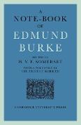 A Note-Book of Edmund Burke
