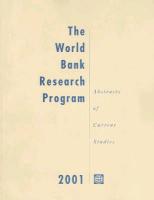 The World Bank Research Program: Abstracts of Current Studies