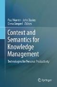 Context and Semantics for Knowledge Management