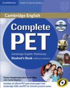 Complete Pet for Spanish Speakers Student's Book Without Answers [With CDROM]