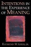 Intentions in the Experience of Meaning