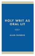 Holy Writ as Oral Lit