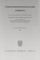 Literaturwissenschaftliches Jahrbuch Band 52/2011