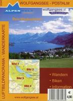 Wolfgangsee - Postalm Luftbildpanorama - Wanderkarte